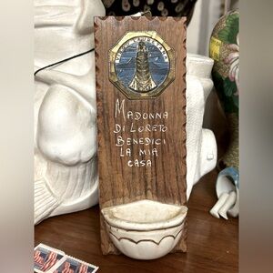Madonna DiLoreto Benedici Holy Water Font VINTAGE